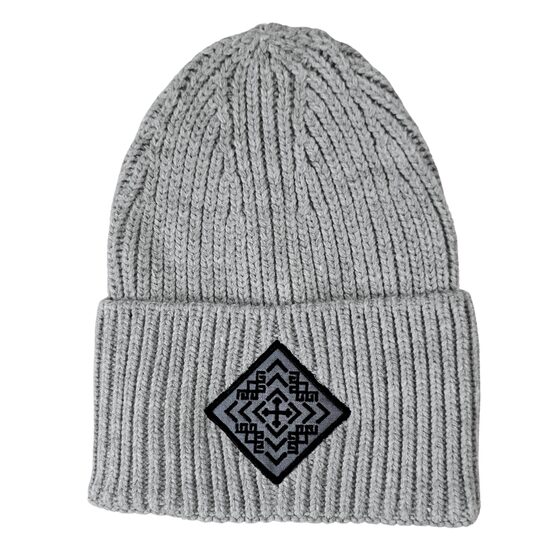 Adīta cepure ROMBIŅŠ ar platu malu